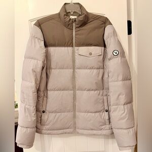 Vuori Men's Meysan Down Tan and Brown Puffer. No tags, worn less than 10 times.